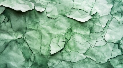 Obraz premium Abstract Green Crumpled Paper Texture Background