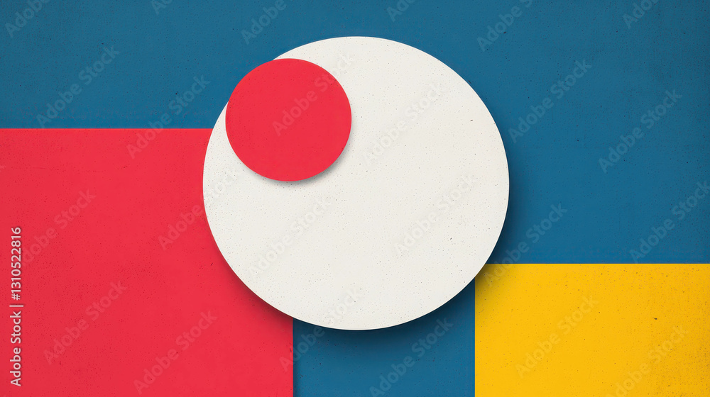 Poster dynamic minimalist background with bold geometric shapes and colors for modern design