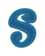 S blue letter