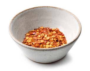 bowl of dried chili flakes