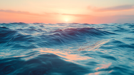 Obraz premium Captivating Ocean Waves at Sunset - A Serene Seascape Experience