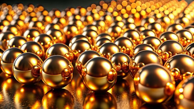 Golden Nanospheres: Nanotechnology Lab Assembly - Stock Photo