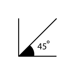 Angle math glyph icon