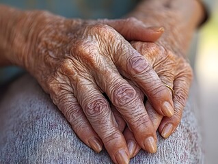 Fototapeta premium Weathered Hands of Experience A Portrait of Life s Journey