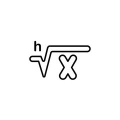 Square Root line icon