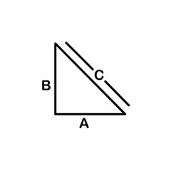 Pythagoras line icon