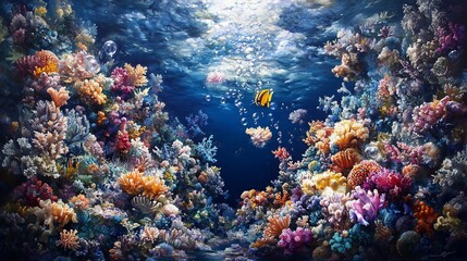 Vibrant Coral Reef Underwater Scene