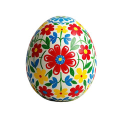 A vibrant hand-painted Easter egg on a whiter or transparent background, Easte, Happy Easer, Easter Bunny, Easter Sunday.