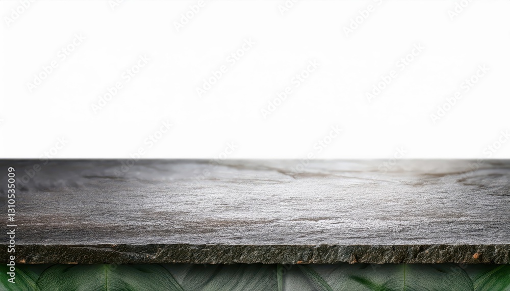 Poster blurred stone board empty table on white background minimalist masterpiece for product display, emph