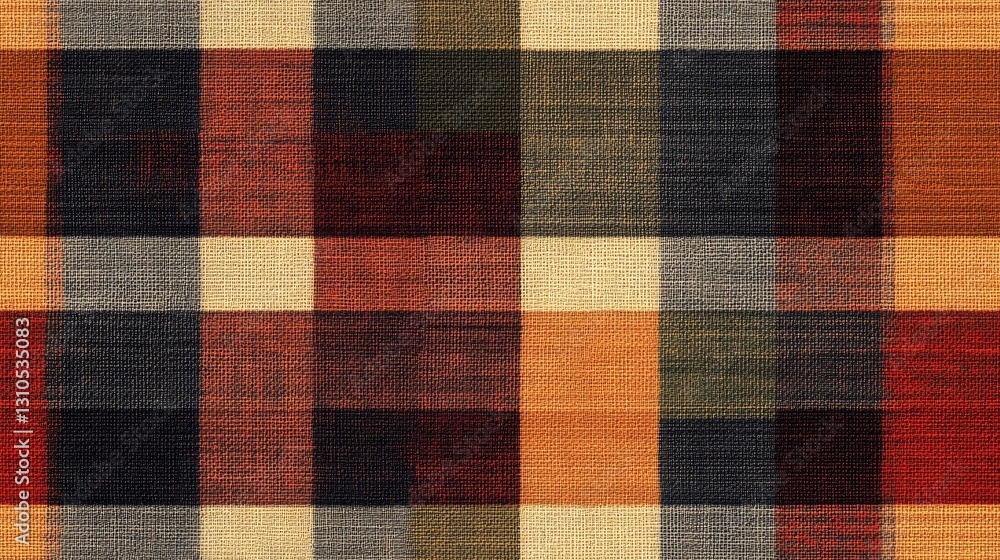 Poster a colorful grid of rectangles forming a fabric textile pattern