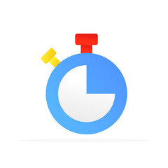 stopwatch icon, colored flat vector. modern and minimalist design