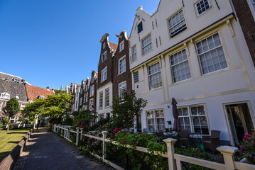 Historic Gabled Houses in Begijnhof Courtyard - Amsterdam, Netherlands