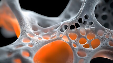 Detailed Microscopic View of Bacterial Biofilm Formation on Surface, Showcasing Structure and Texture Under Microscope with Vibrant Colors