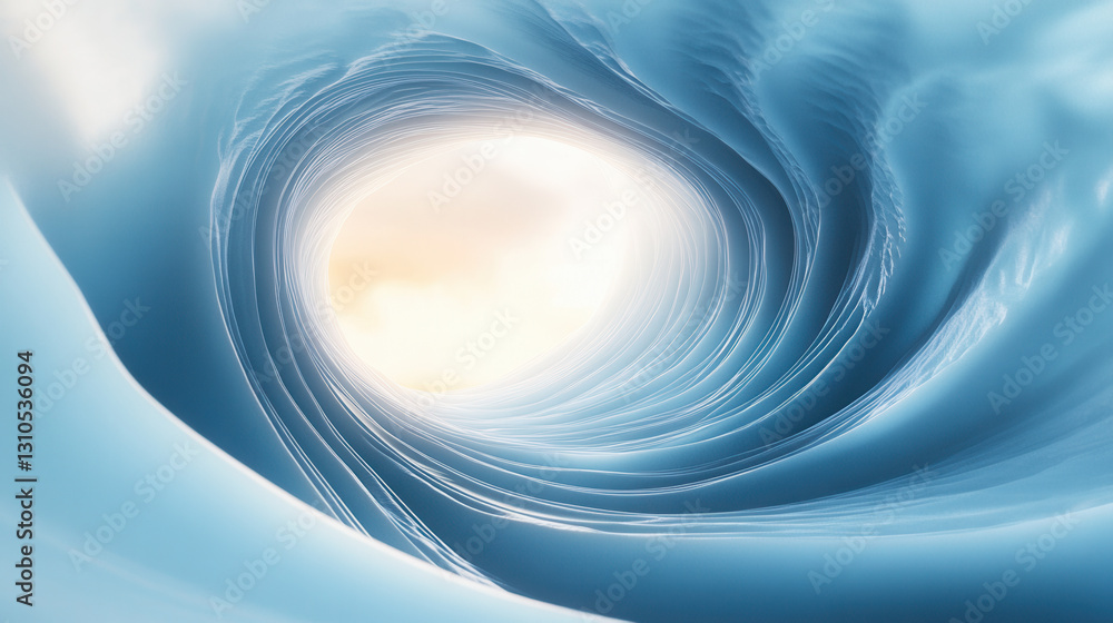 Aufkleber 3d render of an abstract background with a white and blue gradient