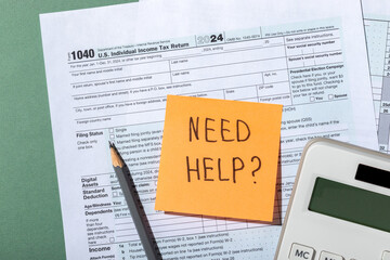 Question Need help on orange sticker on individual income tax return form 1040