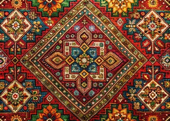 Fototapeta premium Hand-painted Rug Backgrounds: Vibrant Textures for Graphic Design