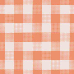 Light Dark Peach and Neon Very Light Pink Seamless Tartan Textile Design