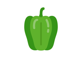 緑色のピーマンのアイコンのイラスト