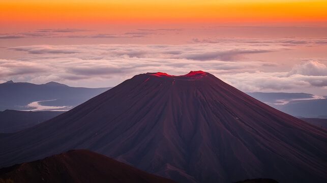 View detail of volcano Mount Etna, Sicily, Italy