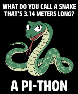 Funny Pi Day 3.14 Pithon Python Math Teachers Students Joke