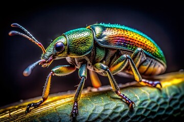 Naklejka premium High-Resolution Insect Abdomen Silhouette, Detailed Macro Photography