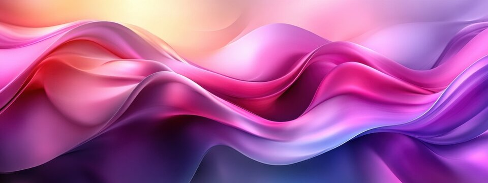 A Breathtaking Abstract Representation of Flowing Silks and Vibrant Colors in Harmony