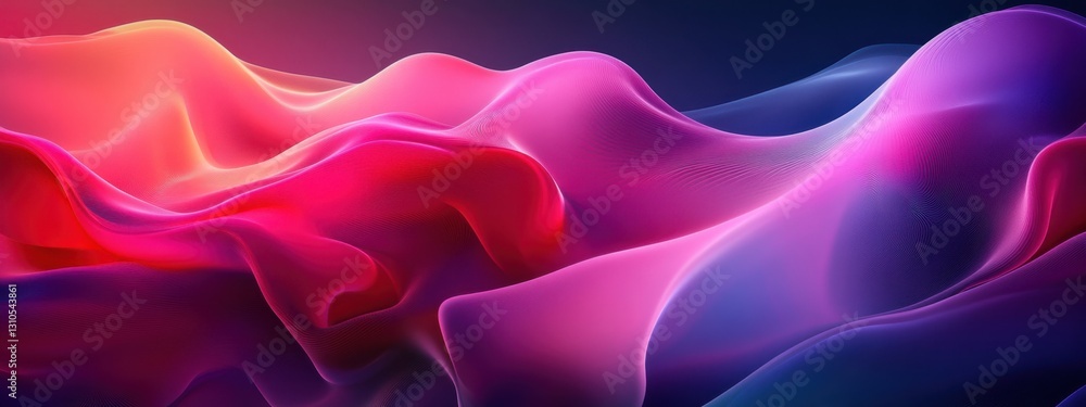 Poster vibrant flowing textures: a mesmerizing display of colorful waves in abstract form