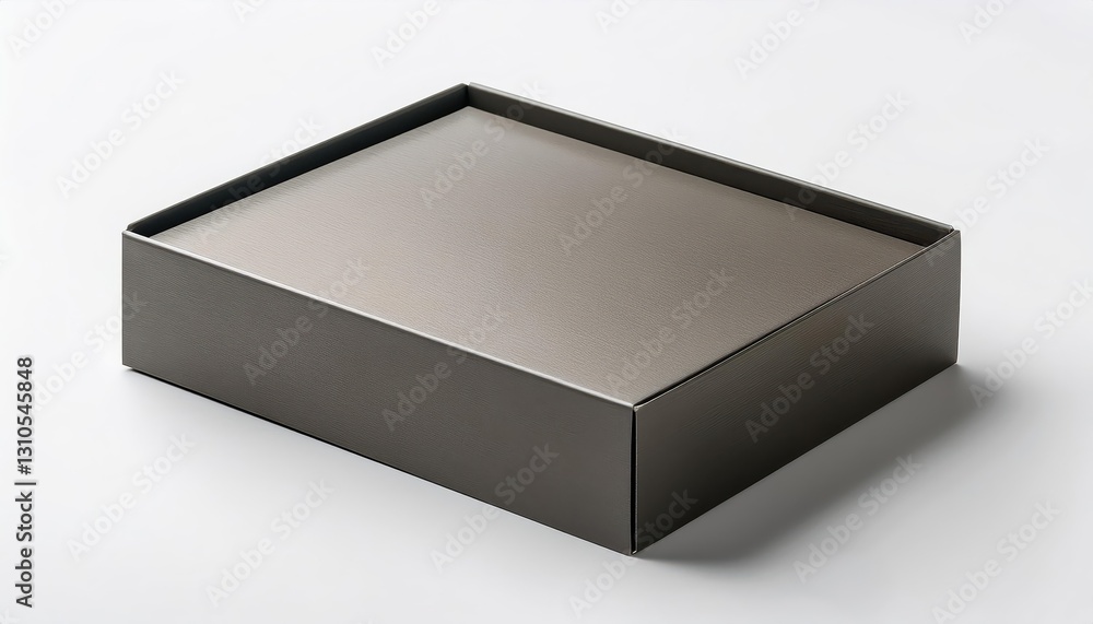 Poster 3d mockup of empty cardbox a striking, minimalistic scene in high contrast white and emptiness on a 