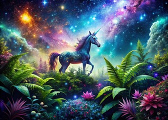 Hypnotic Unicorn Glitter Space Texture: Urban Exploration Photography