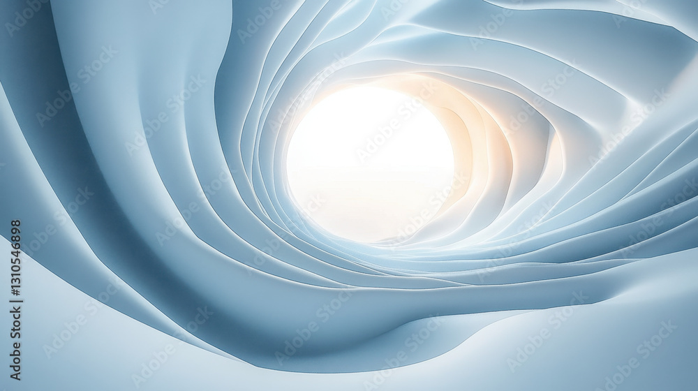 Poster 3d render of an abstract background with a white and blue gradient