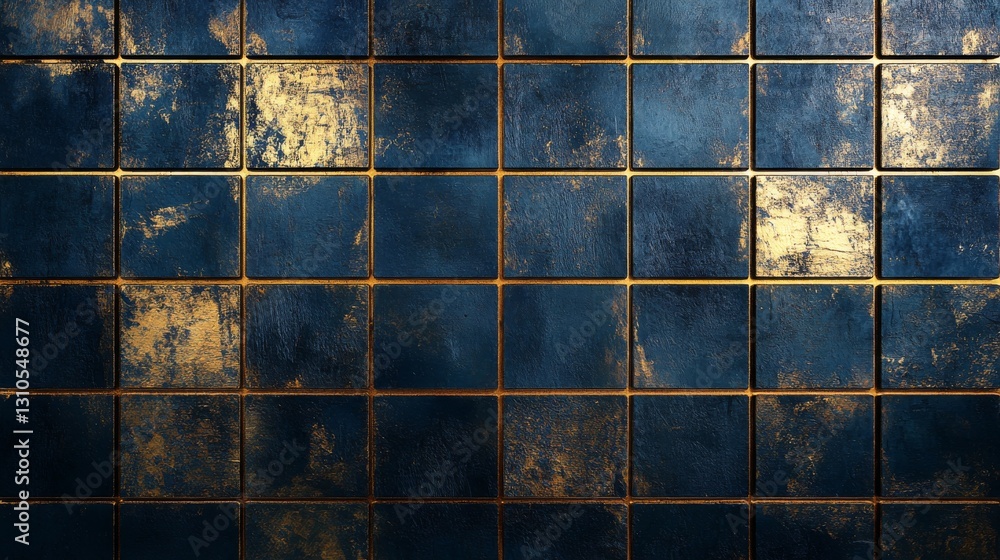 Poster a close up view of a tiled and textured surface