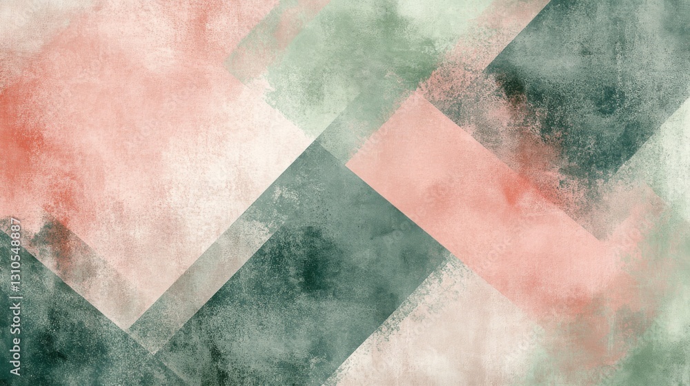 Poster abstract geometric pattern containing overlapping rectangles in different colors