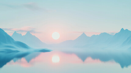 Obraz premium Muted Sky-Blue Matte Surface with Even Texture and Calm Vibe