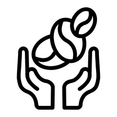 Obraz premium coffee beans Line Icon