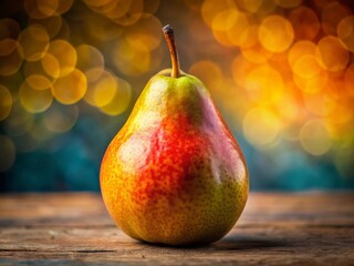 Juicy Fresh Pear with High Depth of Field - Stock Photo