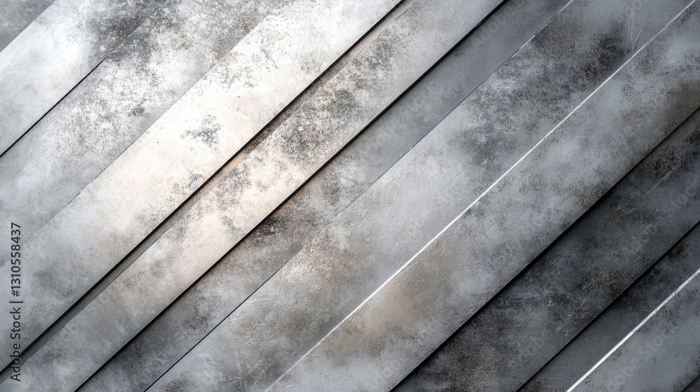 Poster diagonal metallic bands forming an abstract textured pattern composition