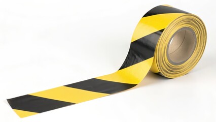 Yellow-Black Striped Warning Tape Roll