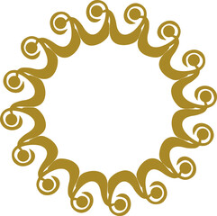 golden vintage seamless mandala pattern frame border