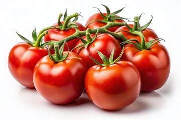 Juicy Red Tomatoes on the Vine - Fresh Produce Stock Photo