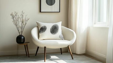 Modern Minimalist Living Room Chair Decor