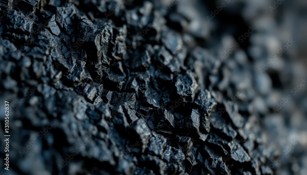 Poster detailed close-up of dark charcoal texture with unique patterns