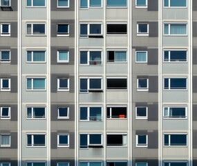 The facade of an apartment building