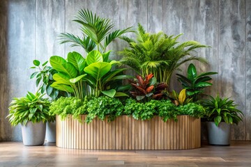 Obraz premium Large Modern Planter with Ample Copy Space - Perfect for Home Decor & Gardening Blogs