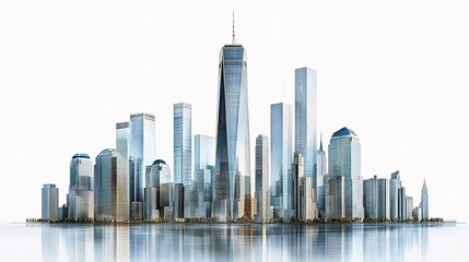 Fototapeta premium Iconic High-Rise Buildings of a Modern Urban Skyline