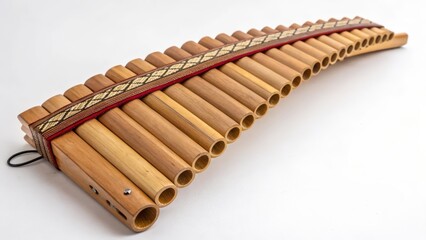 Panpipes on White Background