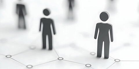 Abstract Representation of Digital Connection Among People in a Modern Network Environment with Nodes and Lines