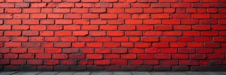 Aged red brick wall panorama, weathered texture, texture, history