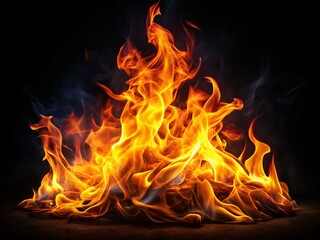 Fototapeta premium Long Exposure Fire Flames: Fiery Abstract Background for Design Projects