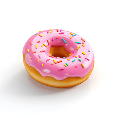 Digital technology 3d colorful cute doughnut icon