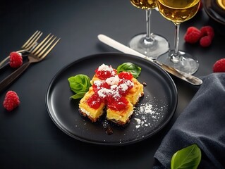 Exquisite plate of traditional ras jam served with fresh ingredients and colorful garnish for a perfect meal experience
